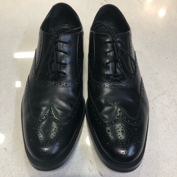 Cole Haan Black Leather Wingtip Oxfords Size 9W main image 6